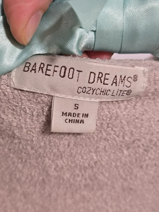 Barefoot Dreams• Cozychic Lite Lounge Open-Front Cardigan - Light Mauve. Sz S - Picture 7 of 12